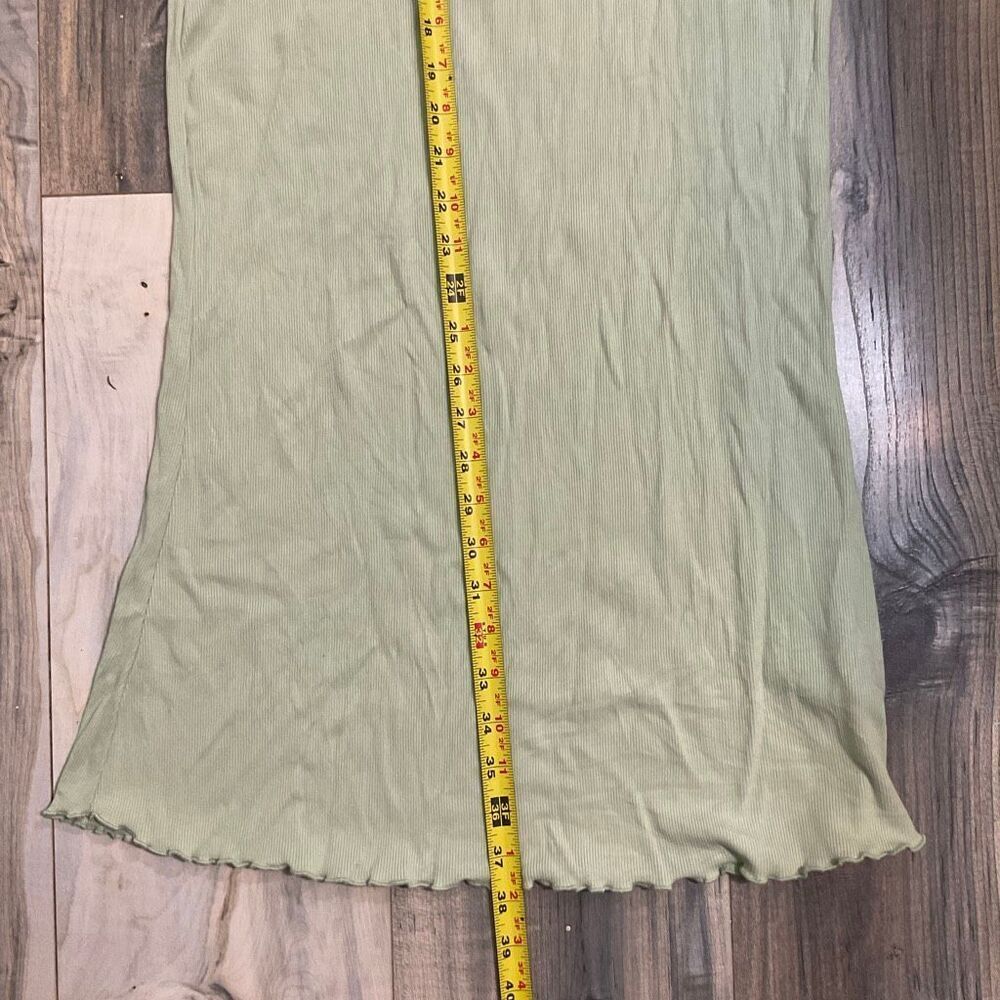 SHEIN sage green,tie shoulder ruched bust tie front slim fit midi bodycon dress - Picture 9 of 9